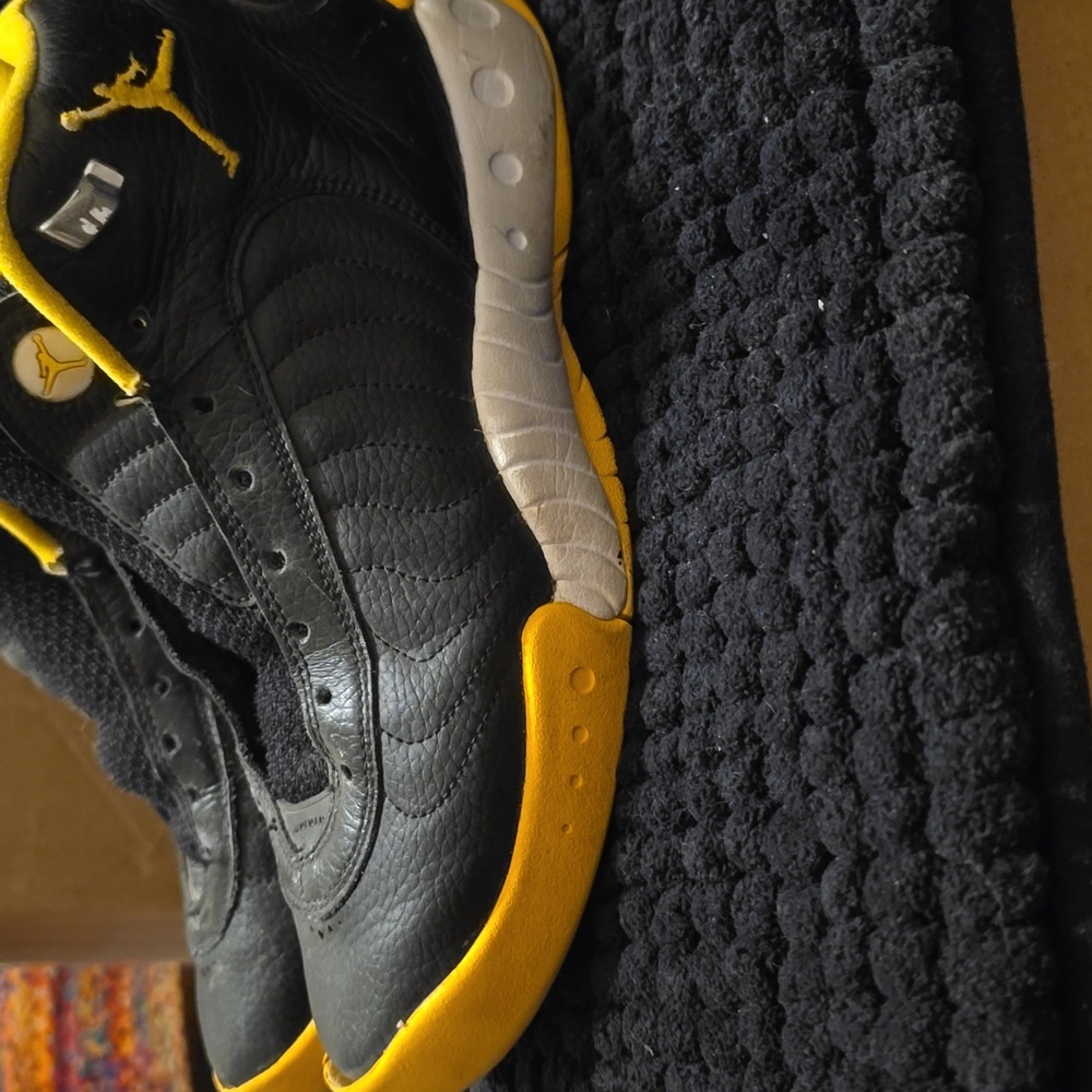 Jordan Black and Yellow Sneakers